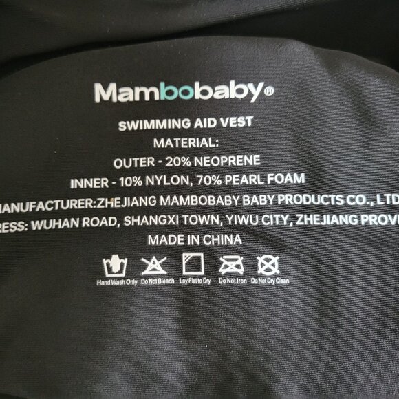 Mambobaby Non-inflatable Swim Vest/Jacket for Kids B7I7 - Size Med - Picture 8 of 14